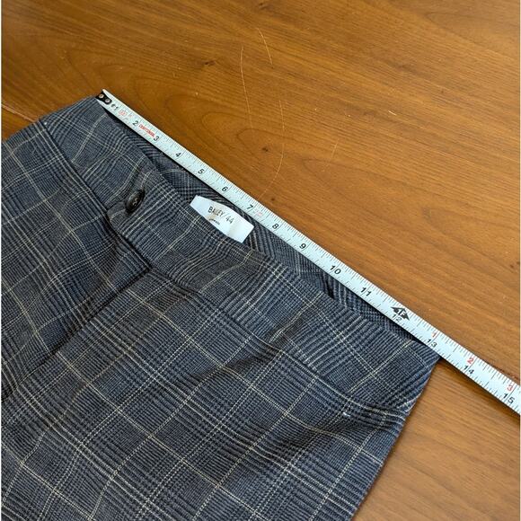 Bailey 44 Gray Cotton Check Plaid Straight Leg Ankle Trouser Pants, size 6 - Picture 6 of 8